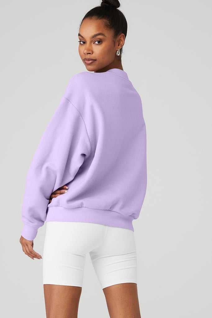 Mikiny Alo Yoga Accolade Crew Neck Fialové | XBEZTAQ-54