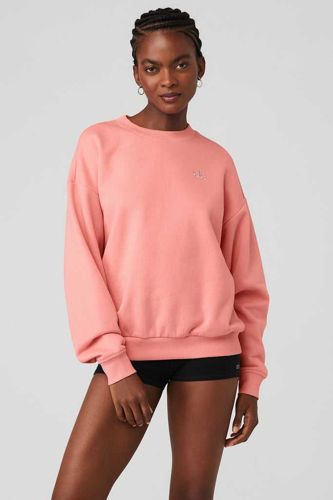 Mikiny Alo Yoga Accolade Crew Neck Růžové | ACLFGEJ-96