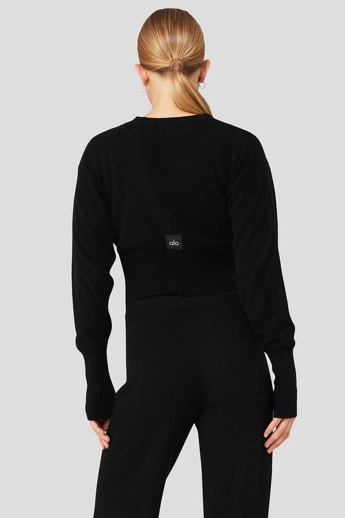 Mikiny Alo Yoga Cashmere Jet Set Černé | NSVEUWZ-73