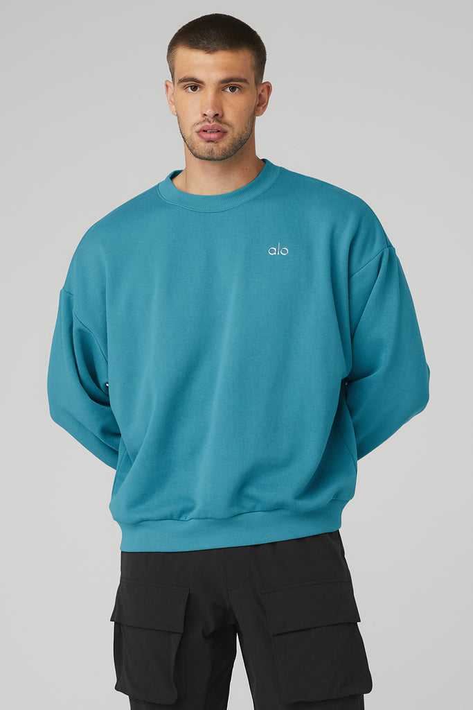 Mikiny S Kapucí Alo Yoga Accolade Crew Neck Blankyt | YVBFISM-03