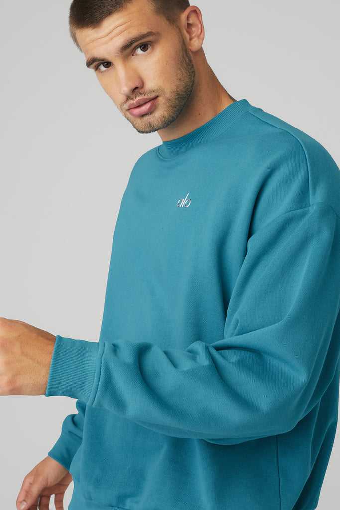 Mikiny S Kapucí Alo Yoga Accolade Crew Neck Blankyt | YVBFISM-03