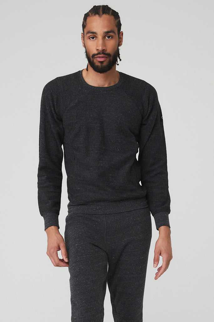 Mikiny S Kapucí Alo Yoga Relaxed Crew Neck Sweatshirt Šedé | HOCPBVQ-60