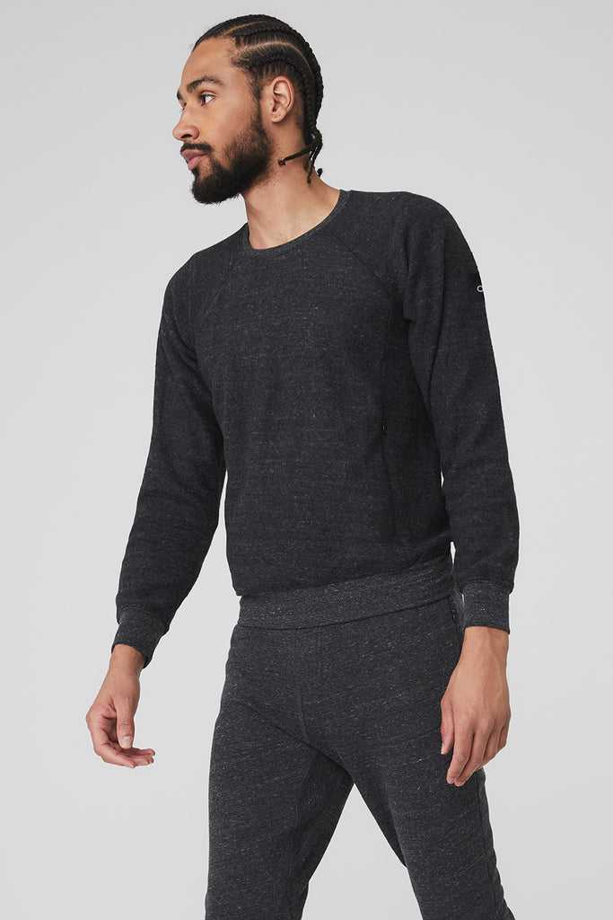 Mikiny S Kapucí Alo Yoga Relaxed Crew Neck Sweatshirt Šedé | HOCPBVQ-60