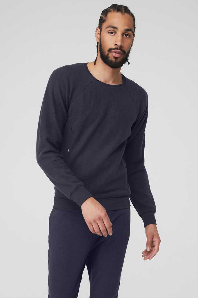 Mikiny S Kapucí Alo Yoga Triumph Crew Neck Sweatshirt Tmavě Blankyt | VFPCAGY-84