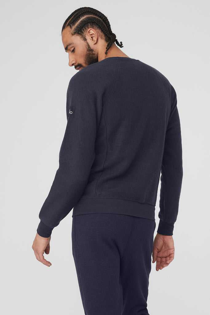 Mikiny S Kapucí Alo Yoga Triumph Crew Neck Sweatshirt Tmavě Blankyt | VFPCAGY-84