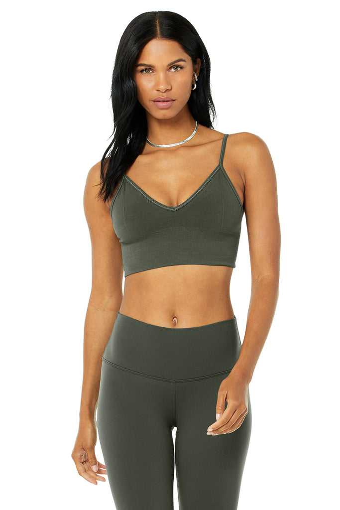 Podprsenky Alo Yoga Delight Bralette Tmavě Zelene | CMDZPSJ-17