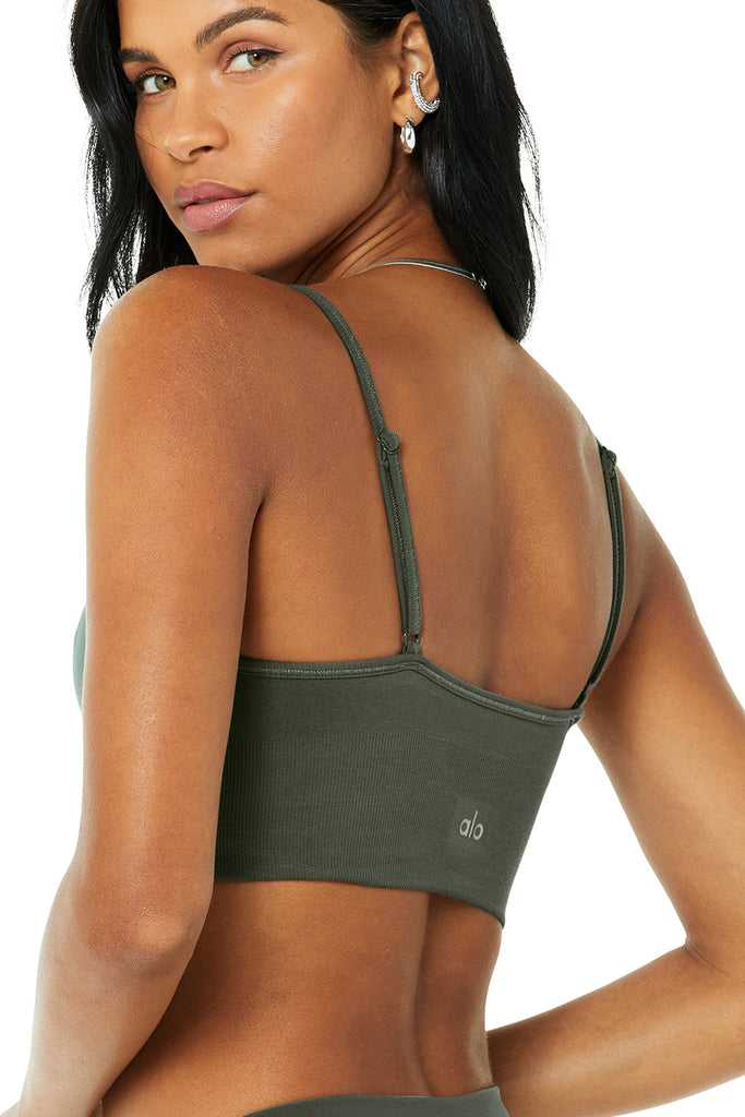 Podprsenky Alo Yoga Delight Bralette Tmavě Zelene | CMDZPSJ-17