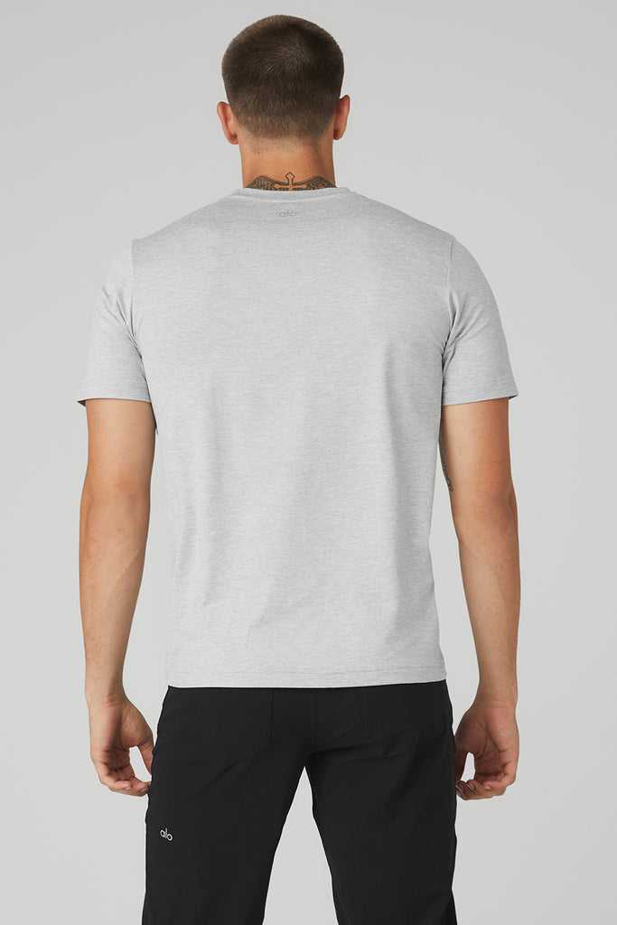 Short Sleeve Alo Yoga Conquer Reform Crewneck Šedé | IFQSYTD-64