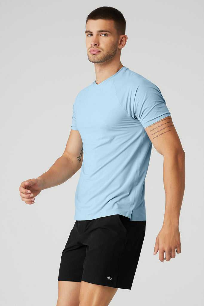 Short Sleeve Alo Yoga Idol Performance Tee Blankyt | RHYZJXU-74