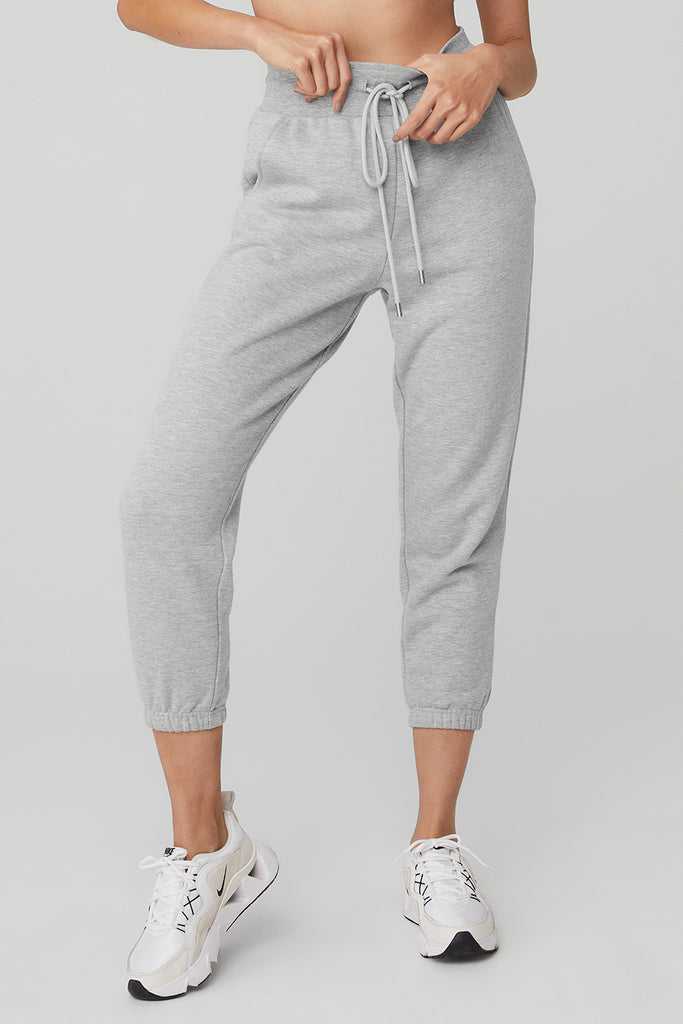 Sportovní Kalhoty Alo Yoga 7/8 Easy Sweatpant Šedé | DCRHZIP-87