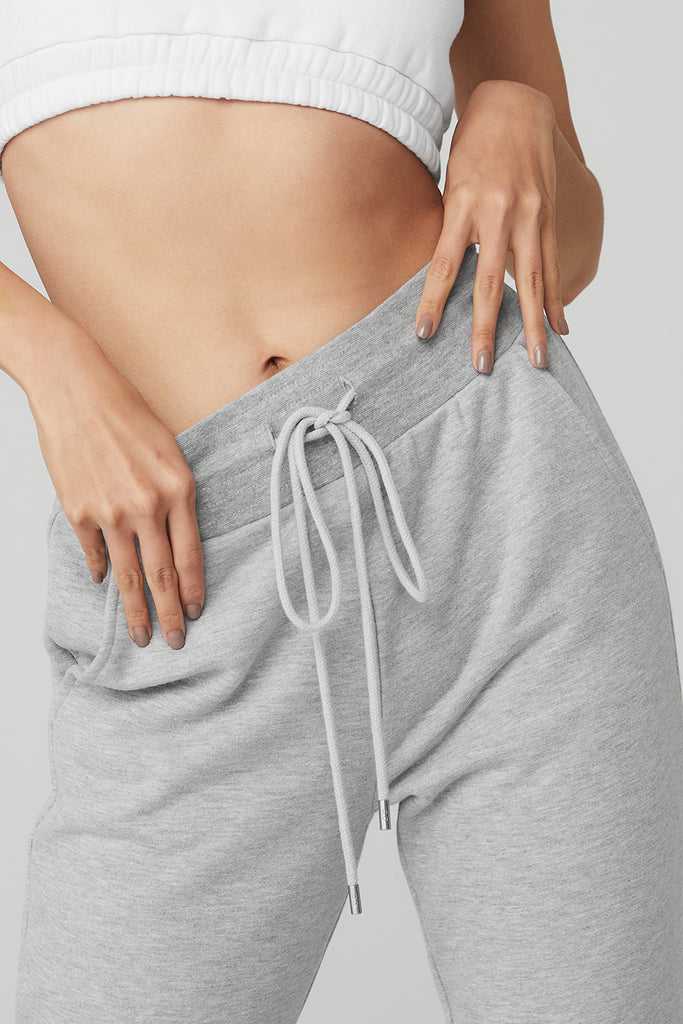 Sportovní Kalhoty Alo Yoga 7/8 Easy Sweatpant Šedé | DCRHZIP-87