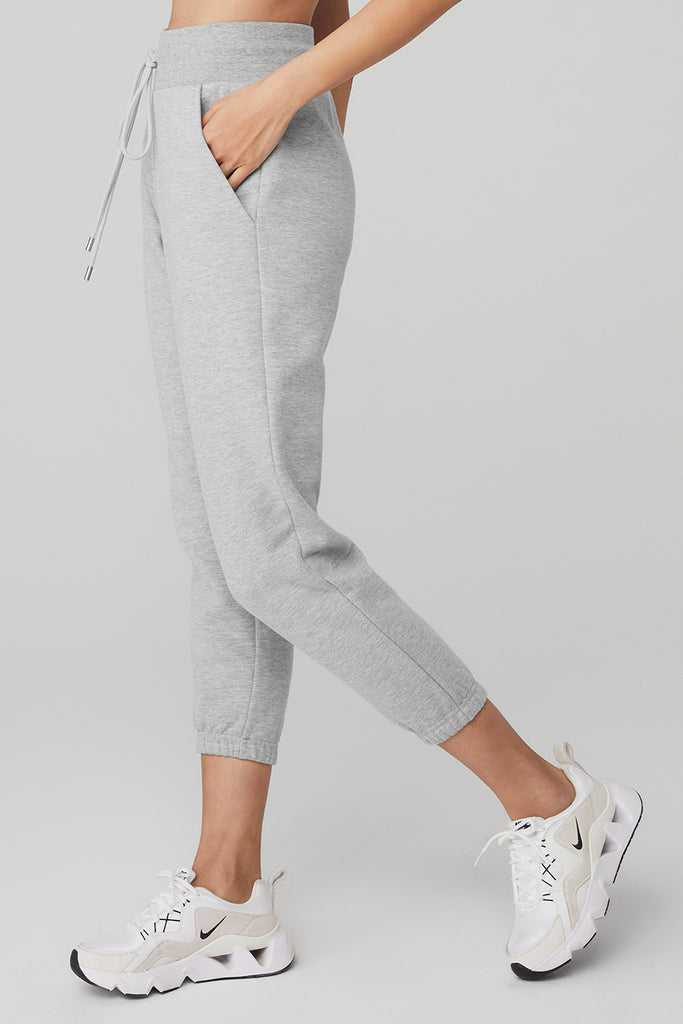 Sportovní Kalhoty Alo Yoga 7/8 Easy Sweatpant Šedé | DCRHZIP-87