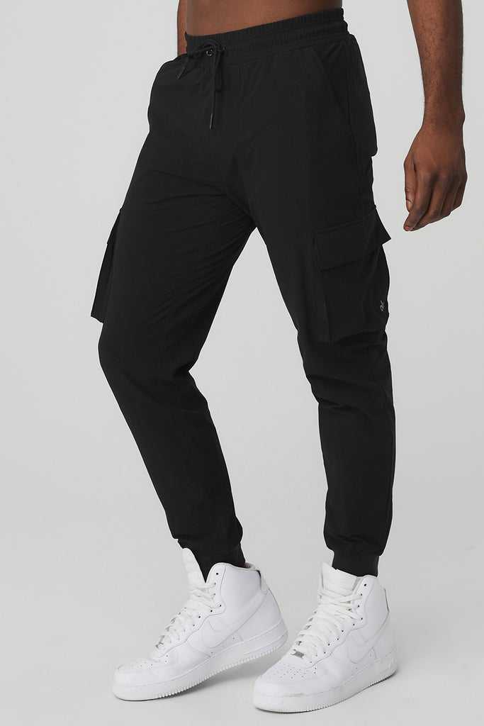 Sportovní Kalhoty Alo Yoga Cargo Division Field Pant Černé | MXUOQZS-86