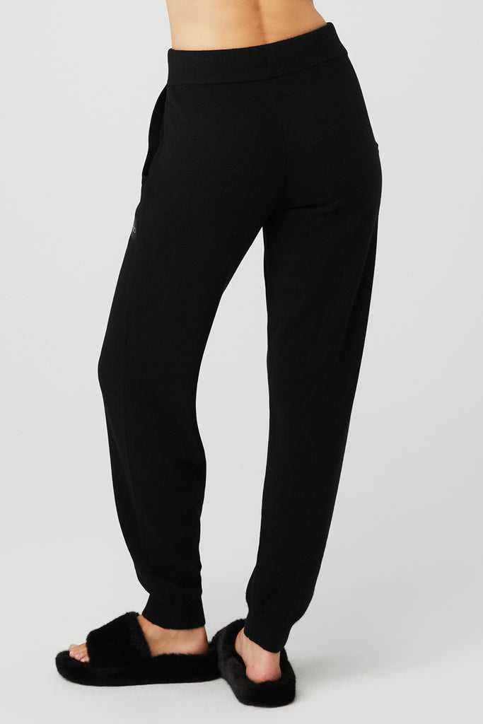 Sportovní Kalhoty Alo Yoga High-Pasem Cashmere Jet Set Pant Černé | BCDLVGE-31