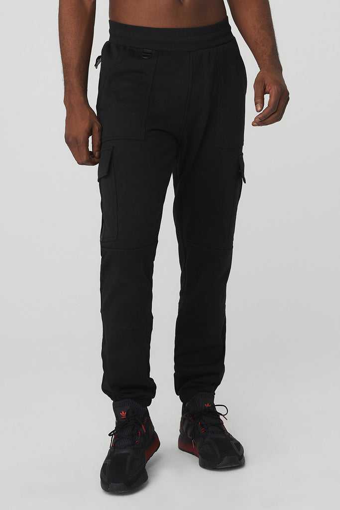 Sportovní Kalhoty Alo Yoga Highline Cargo Sweatpant Černé | CTNGSWE-59