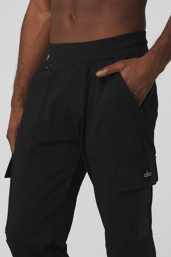 Sportovní Kalhoty Alo Yoga Highline Cargo Sweatpant Černé | CTNGSWE-59