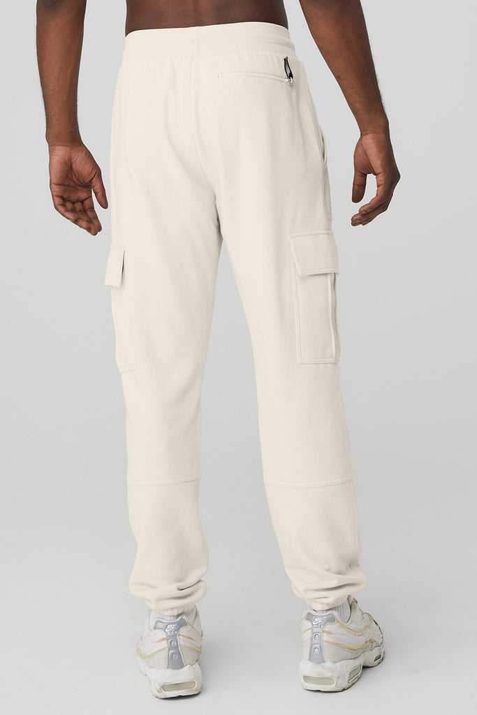 Sportovní Kalhoty Alo Yoga Highline Cargo Sweatpant Béžový | DYEIJAQ-20