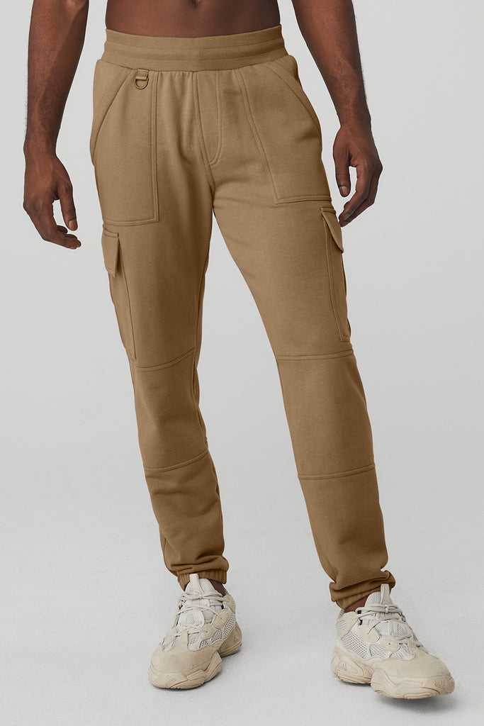 Sportovní Kalhoty Alo Yoga Highline Cargo Sweatpant Hnědožlutý | ZADMTKN-34