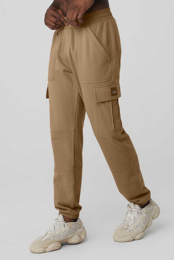 Sportovní Kalhoty Alo Yoga Highline Cargo Sweatpant Hnědožlutý | ZADMTKN-34