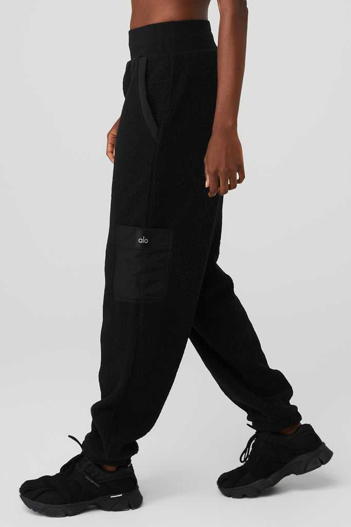 Sportovní Kalhoty Alo Yoga Micro High-Pasem Solstice Sweatpant Černé | DABHEYV-02