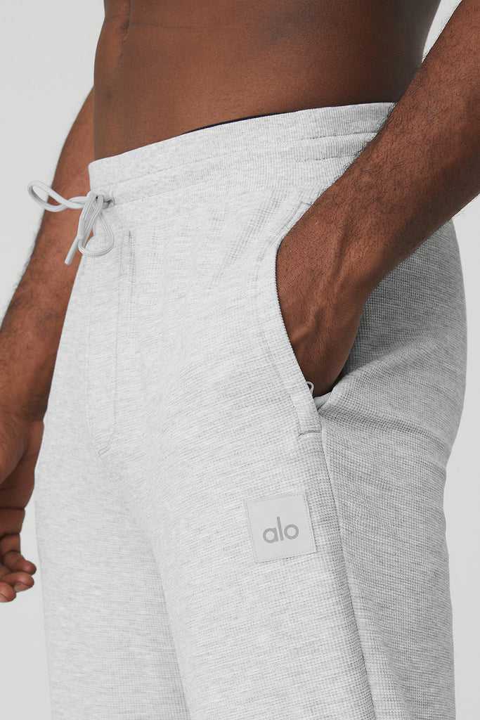 Sportovní Kalhoty Alo Yoga Micro Waffle Fast Break Sweatpant Šedé | NTCWIDV-32