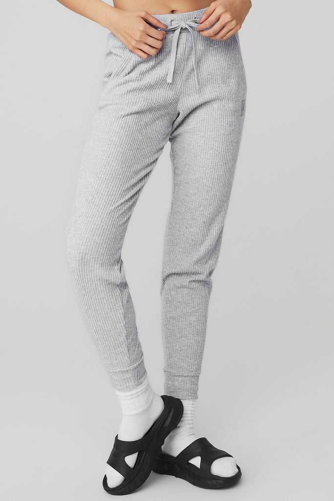 Sportovní Kalhoty Alo Yoga Muse Sweatpant Šedé | HIJOKMN-13