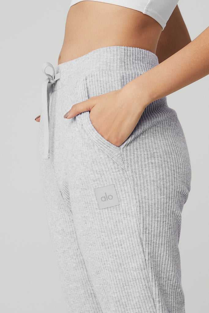 Sportovní Kalhoty Alo Yoga Muse Sweatpant Šedé | HIJOKMN-13