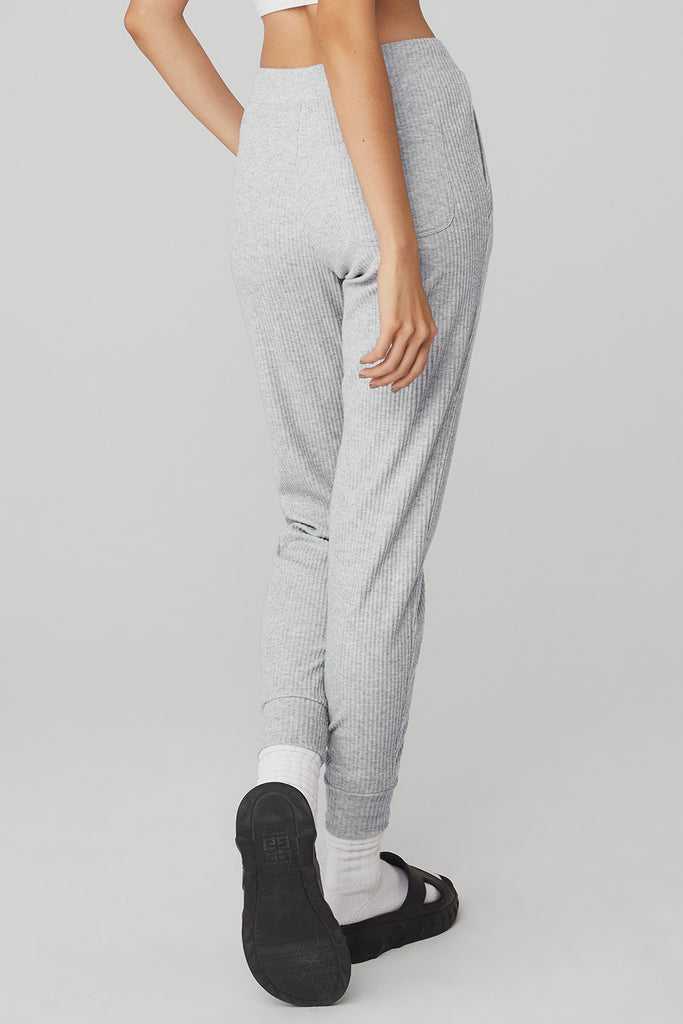 Sportovní Kalhoty Alo Yoga Muse Sweatpant Šedé | HIJOKMN-13