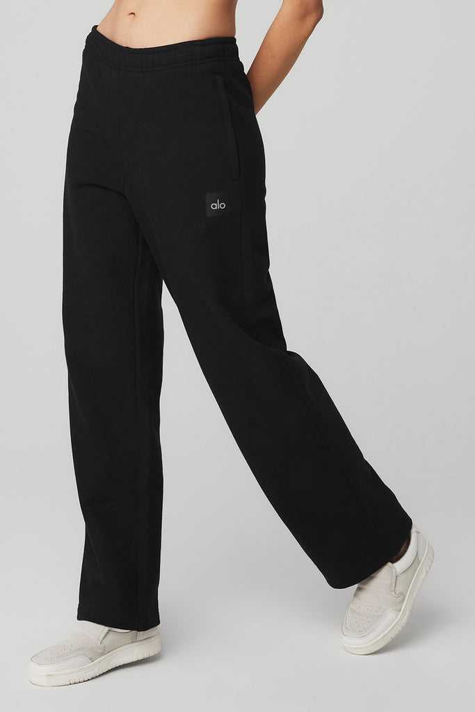 Sportovní Kalhoty Alo Yoga Renown Heavy Weight Sweatpant Černé | GUDTRSZ-80