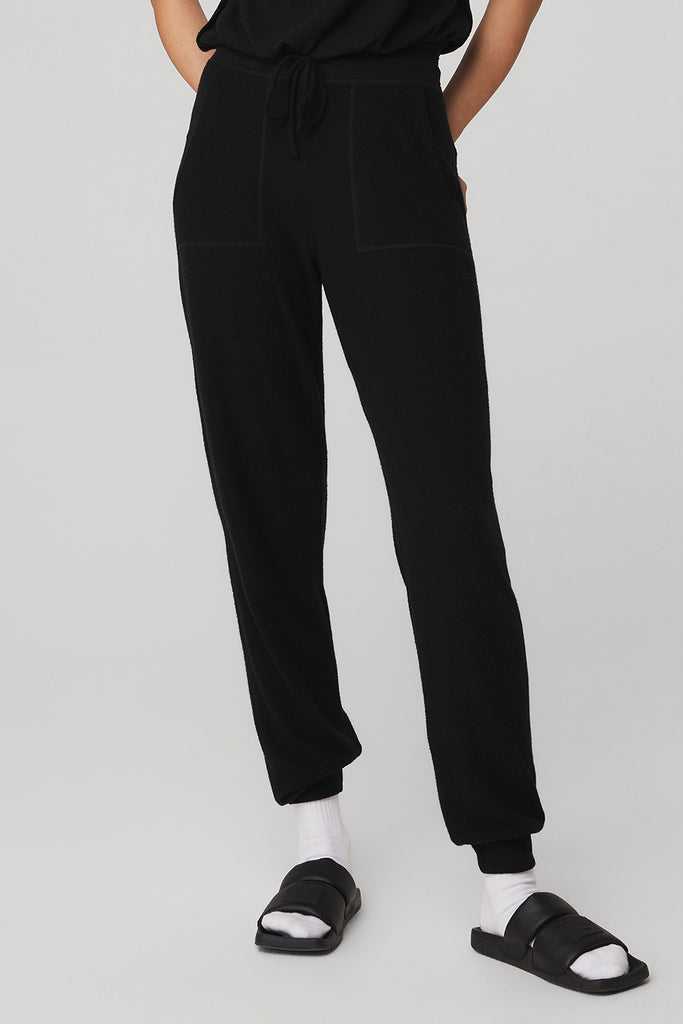 Sportovní Kalhoty Alo Yoga Soho Sweatpant Černé | MYHFOKJ-90