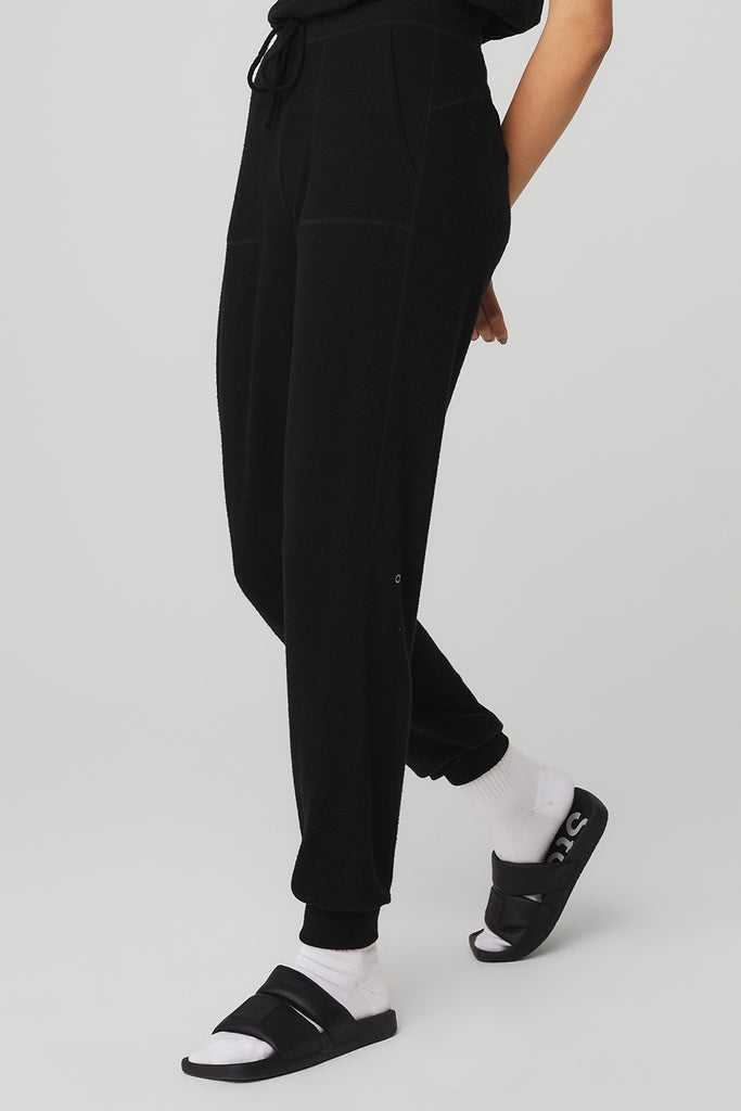 Sportovní Kalhoty Alo Yoga Soho Sweatpant Černé | MYHFOKJ-90