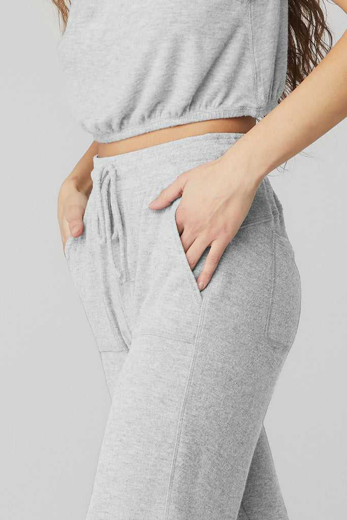 Sportovní Kalhoty Alo Yoga Soho Sweatpant Šedé | OVMNPYU-25