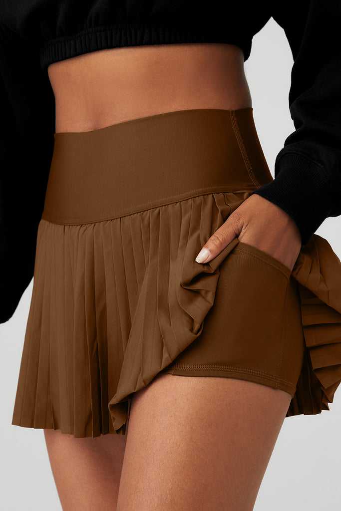 Sukně Alo Yoga Grand Slam Tenisové Skirt Hnědé | HRSZJBI-62