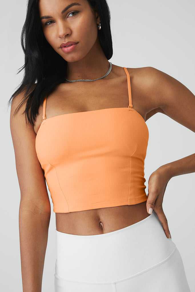 Tílko Alo Yoga Alosoft Convertible Sunkissed Bandeau Oranžové | CPTASDU-96