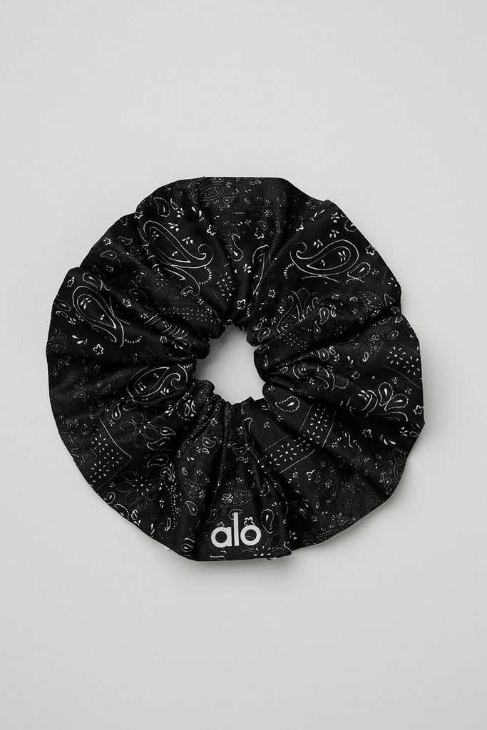 Čelenky Alo Yoga Bandana Oversized Scrunchie Černé | CXQWGLT-68