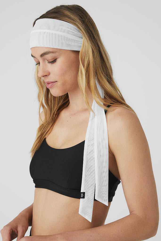 Čelenky Alo Yoga Fresh Mesh Tie Bílé | BHGCMJP-86