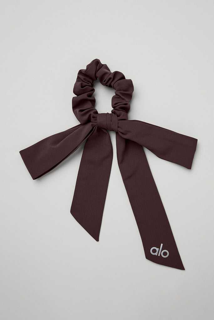 Čelenky Alo Yoga Love Knots Tie Scrunchie Černé Káva | GSJXQMA-67