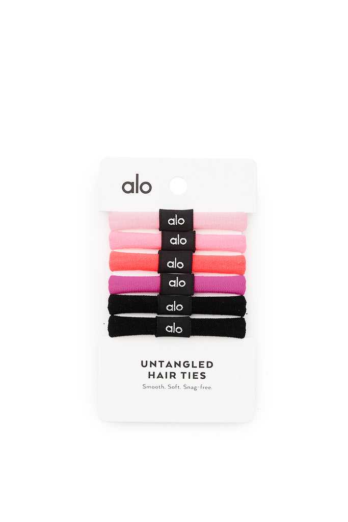 Čelenky Alo Yoga Untangled Hair Tie 6-Pack Růžové Viacfarebný | IAJDYHG-20