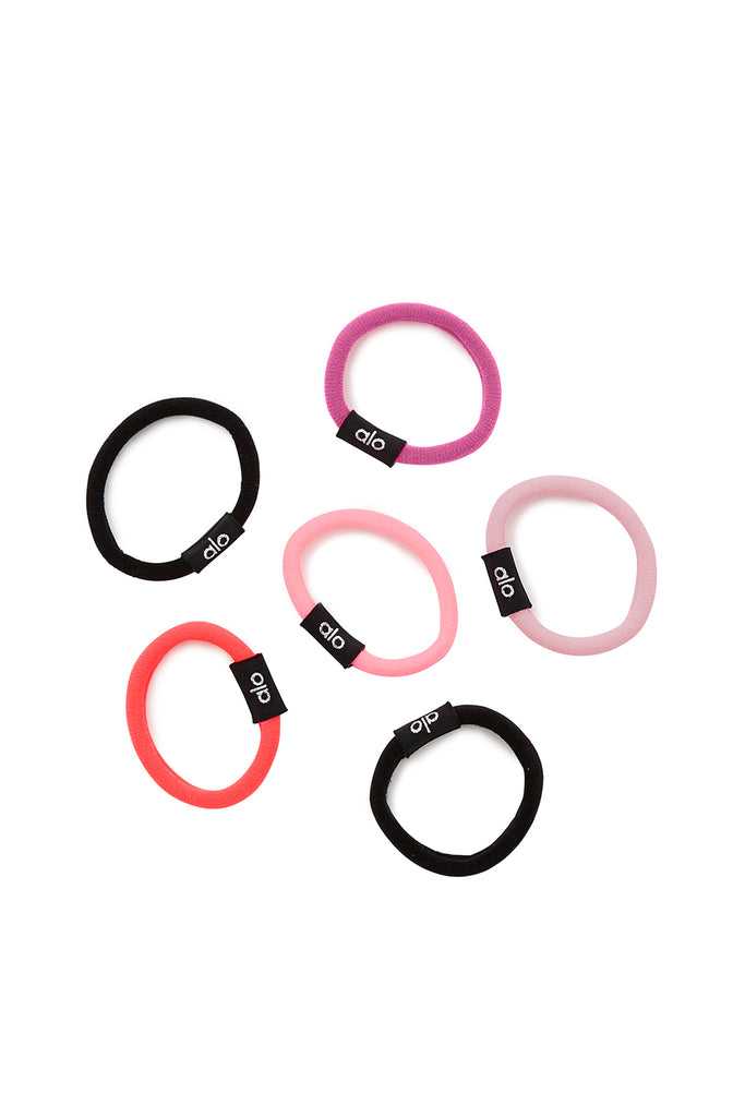 Čelenky Alo Yoga Untangled Hair Tie 6-Pack Růžové Viacfarebný | IAJDYHG-20