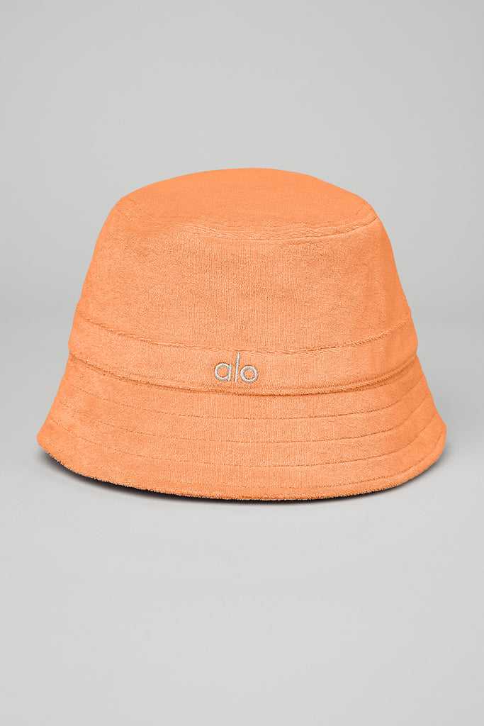 Čepice Alo Yoga Terry Beachside Bucket Oranžové | RNDHJSU-65