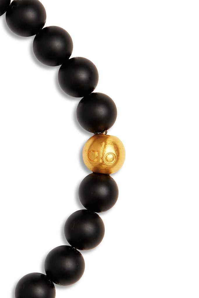 Šperky Alo Yoga Black Onyx Mala Bracelet Černé | LZQUOCJ-19