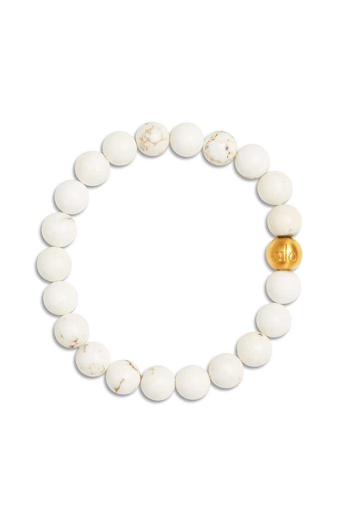 Šperky Alo Yoga White Turquoise Mala Bracelet Bílé Tyrkysové | SLZWABG-17