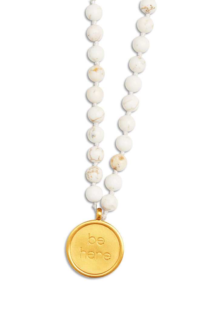 Šperky Alo Yoga White Turquoise Mala Necklace Bílé Tyrkysové | BZSRGHN-36